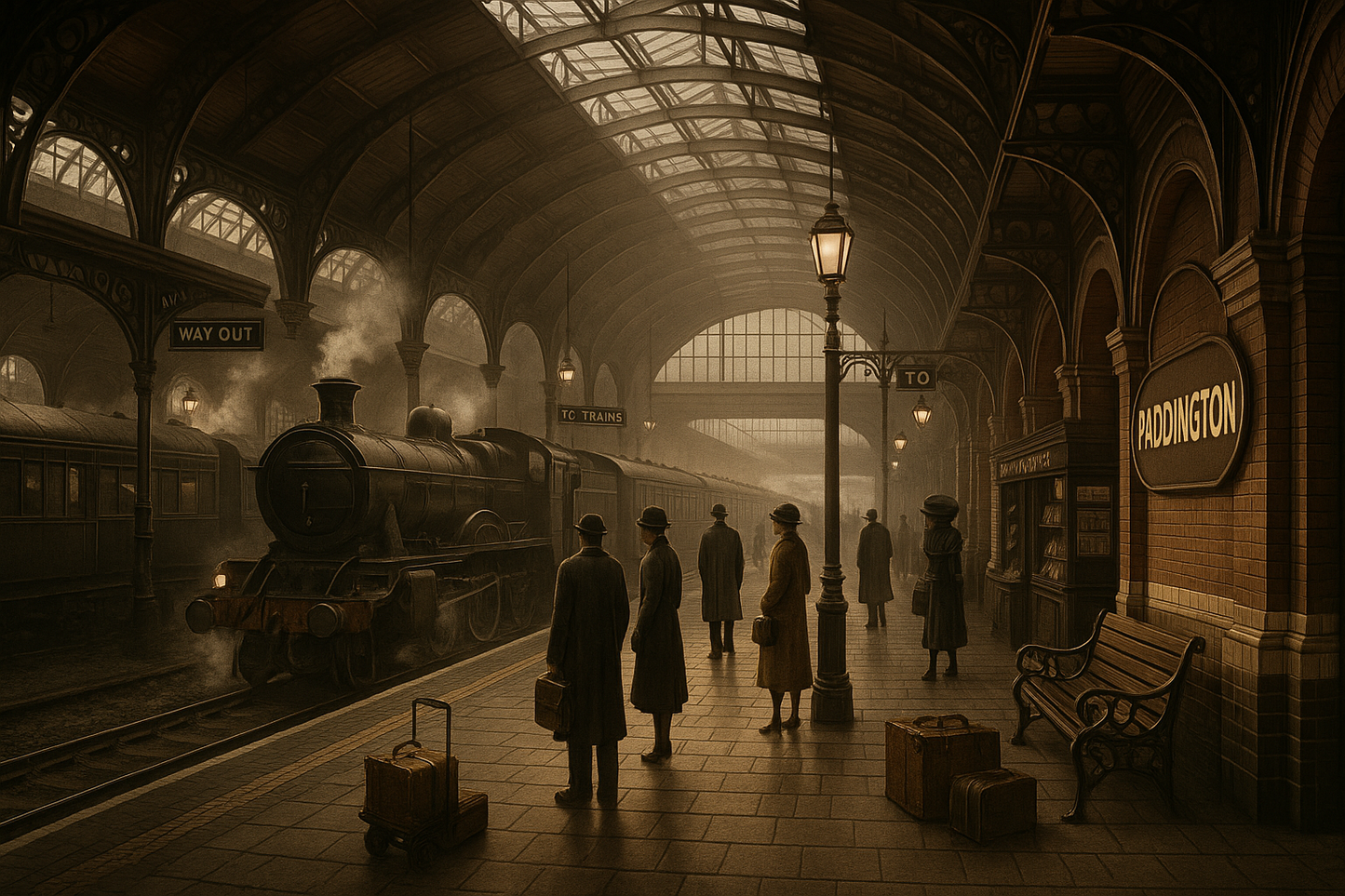 a 1930's webley london train stop
